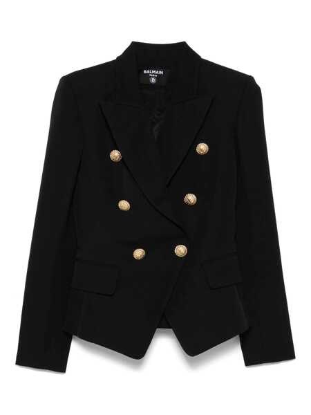 Geci Balmain Balmain Double-Breasted Wool Suit Black Femei (BM 19224183) 1