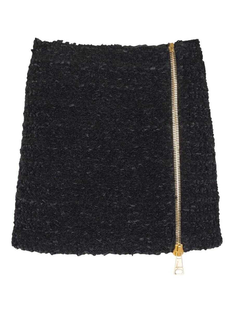Fuste Balmain Balmain Tweed Mini Skirt Black Femei (BM 19224198) 1