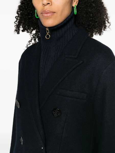 Paltoane Aspesi Aspesi Double-Breasted Wool Coat BLUE Femei (BM 19224696) 5