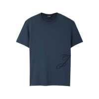Tricouri 'Le T-Shirt Club' Blue T-Shirt With Logo J On The Front In Cotton Man Barbati