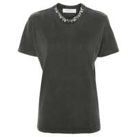 Tricouri Golden Goose Grey Cotton T-Shirt Femei