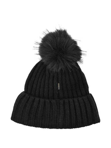 Caciuli Goldbergh Goldbergh Una Beanie With Pompon In Chunky Knit Black Femei (BM 19226490) 2