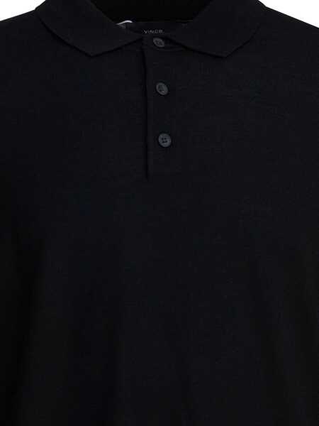 Tricouri Polo Vince Merino wool polo shirt Black Barbati (BM 19226613) 3