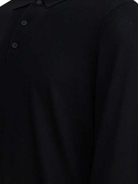 Tricouri Polo Vince Merino wool polo shirt Black Barbati (BM 19226613) 4