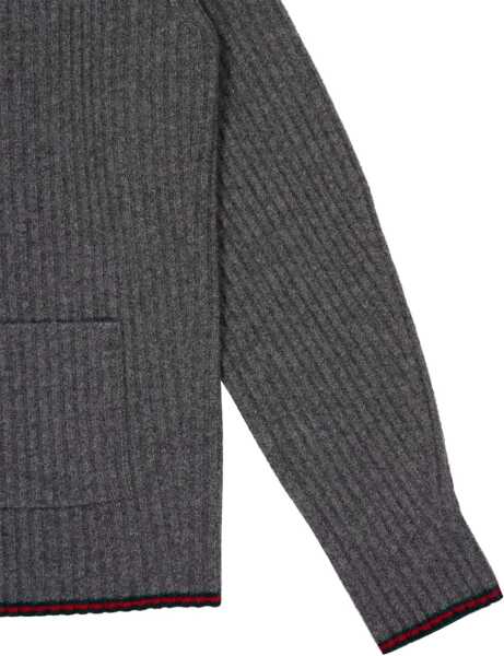 Cardigane Gucci Ribbed Knit Wool Cardigan DUSTY DARK GREY/MC Femei (BM 19226693) 3