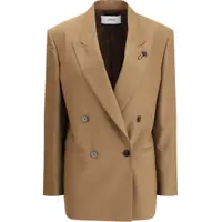 Sacouri Double-breasted Jacket in pure Virgin Wool Femei