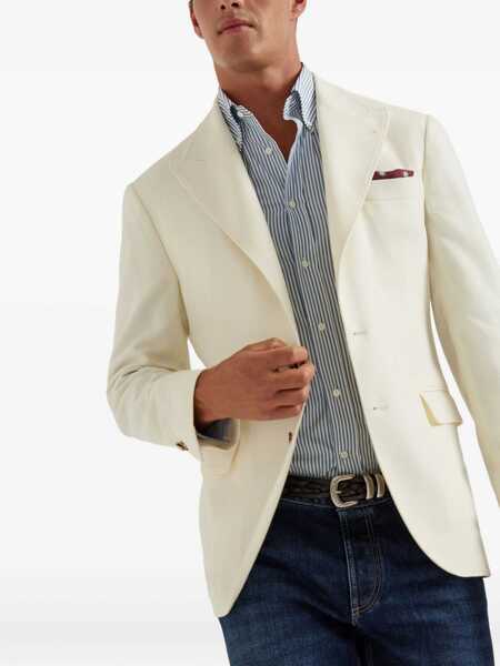 Camasi casual Brunello Cucinelli Striped long-sleeve Cotton Shirt AZZURRO Barbati (BM 19226732) 4