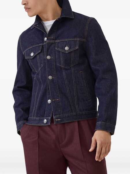 Jachete Brunello Cucinelli Denim Cotton casual Jacket DENIM RAW Barbati (BM 19226774) 3