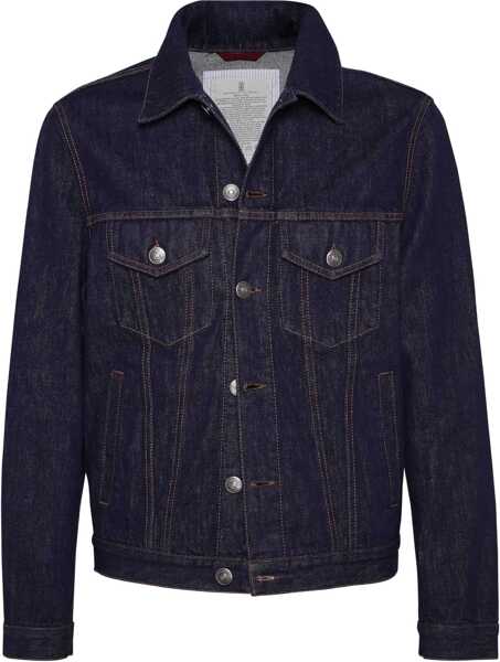 Jachete Brunello Cucinelli Denim Cotton casual Jacket DENIM RAW Barbati (BM 19226774) 1