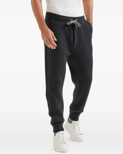 Pantaloni de trening Brunello Cucinelli Travelwear Joggers CARBONEGRIGIO SCURO Barbati (BM 19226804) 3