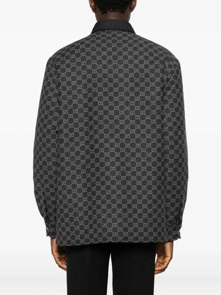 Jachete Gucci Wool Jacket with all-over GG monogram DARK GREY/GREY Barbati (BM 19226864) 4