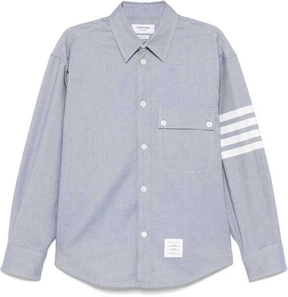 Camasi casual Thom Browne Flannel 4-Bar Shirt LIGHT BLUE Barbati (BM 19226873) 1