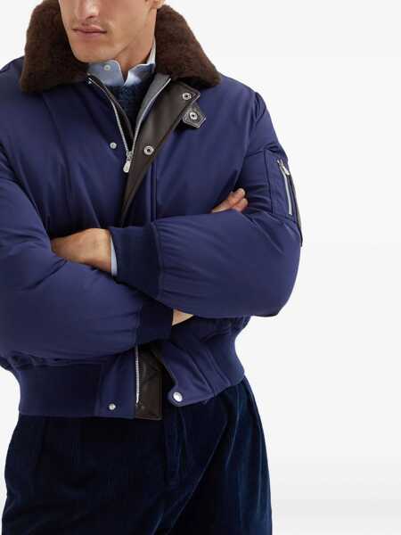 Geci de iarna Brunello Cucinelli Nylon Down Jacket with a shearling collar 0834873425542629080 Barbati (BM 19226891) 3