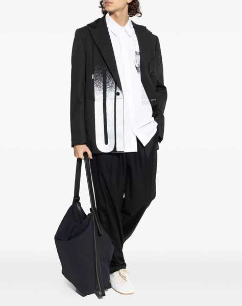 Camasi casual Off-White Bowling Shit with graphic print WHITE - BLACK Barbati (BM 19227080) 2