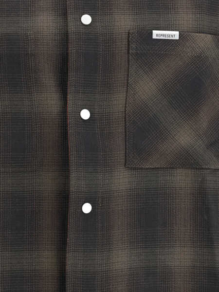 Camasi casual REPRESENT Bonded Reversible Check Shirt NERO Barbati (BM 19227101) 5