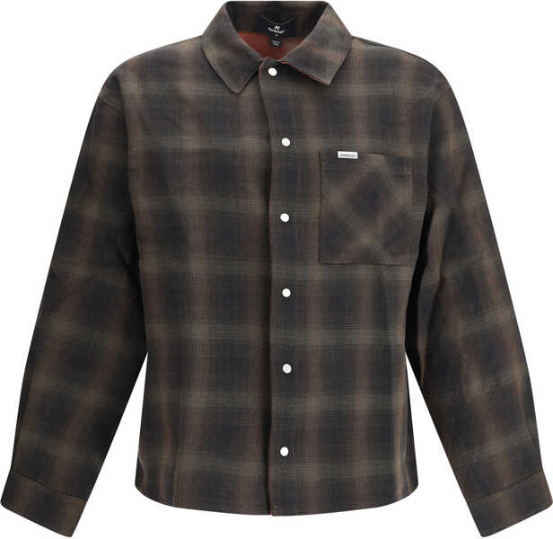 Camasi casual REPRESENT Bonded Reversible Check Shirt NERO Barbati (BM 19227101) 1