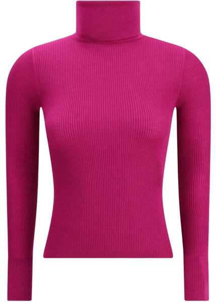 Pulovere casual Saint Laurent Turtleneck Top OLD ROSE Femei (BM 19227155) 1