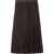 Burberry Sunflower Pleated Silk Skirt HAWK BROWN IP PAT