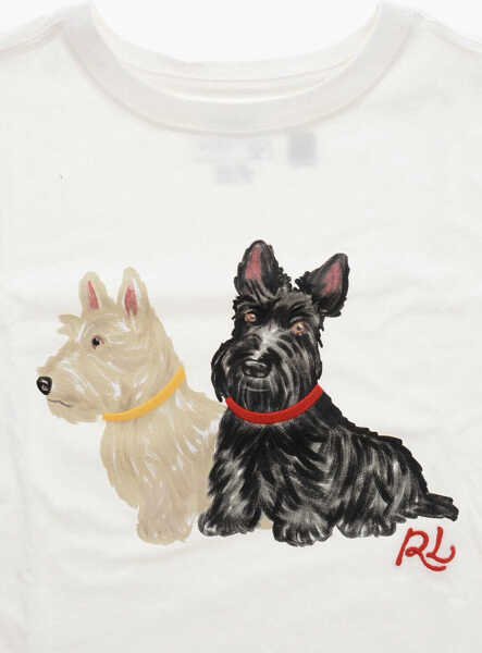 Tricouri Ralph Lauren Printed Long Sleeve Crew-Neck T-Shirt White Baieti (BM 19227401) 2