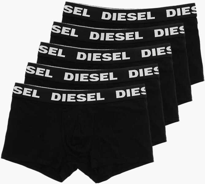 Lenjerie intima Diesel 5 Pack Stretch Cotton Boxers With Logoed Band Black Barbati (BM 19227428) 1