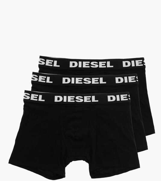 Lenjerie intima Diesel 3 Pack Stretch Cotton Boxers With Logoed Band Black Barbati (BM 19227431) 1