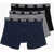 Diesel Set Of 3 Stretch Cotton Boxers With Logo Elastic Blue