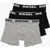 Diesel 3 Pack Stretch Cotton Boxers With Logoed Band Black