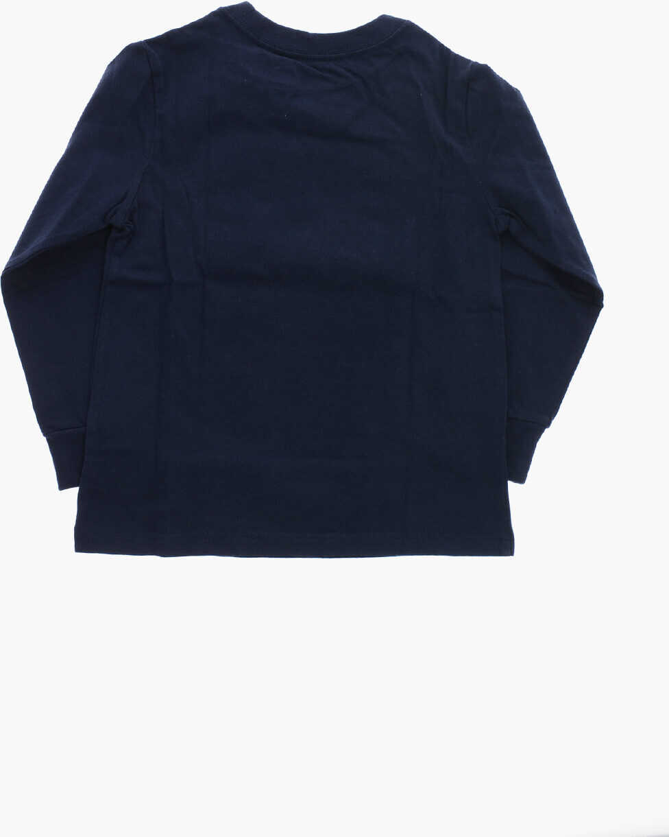 Tricouri Ralph Lauren Printed Long Sleeved Crew-Neck T-Shirt Blue Baieti (BM 19227446) 3