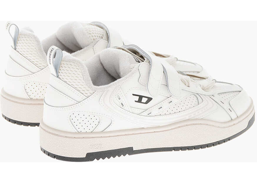 Sneakers Diesel Leather Sneakers Ukiyo With Laces And Velcro Closure White Barbati (BM 19227461) 2