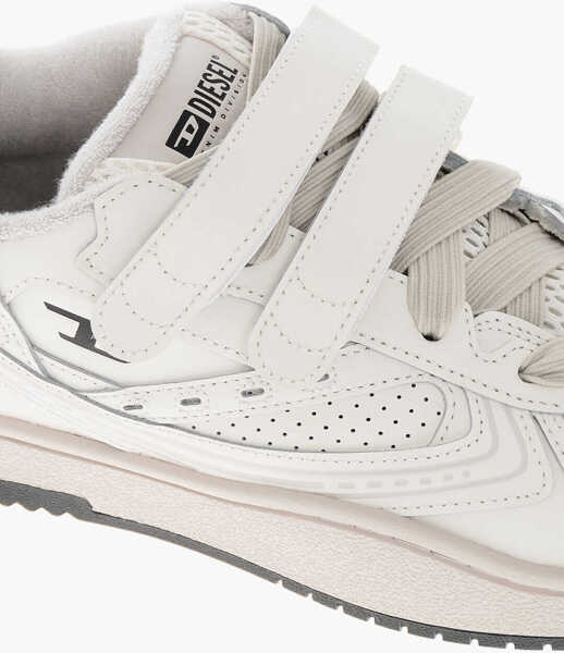 Sneakers Diesel Leather Sneakers Ukiyo With Laces And Velcro Closure White Barbati (BM 19227461) 4