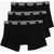 Diesel Set Of 3 Stretch Cotton Boxers With Logo Elastic Black