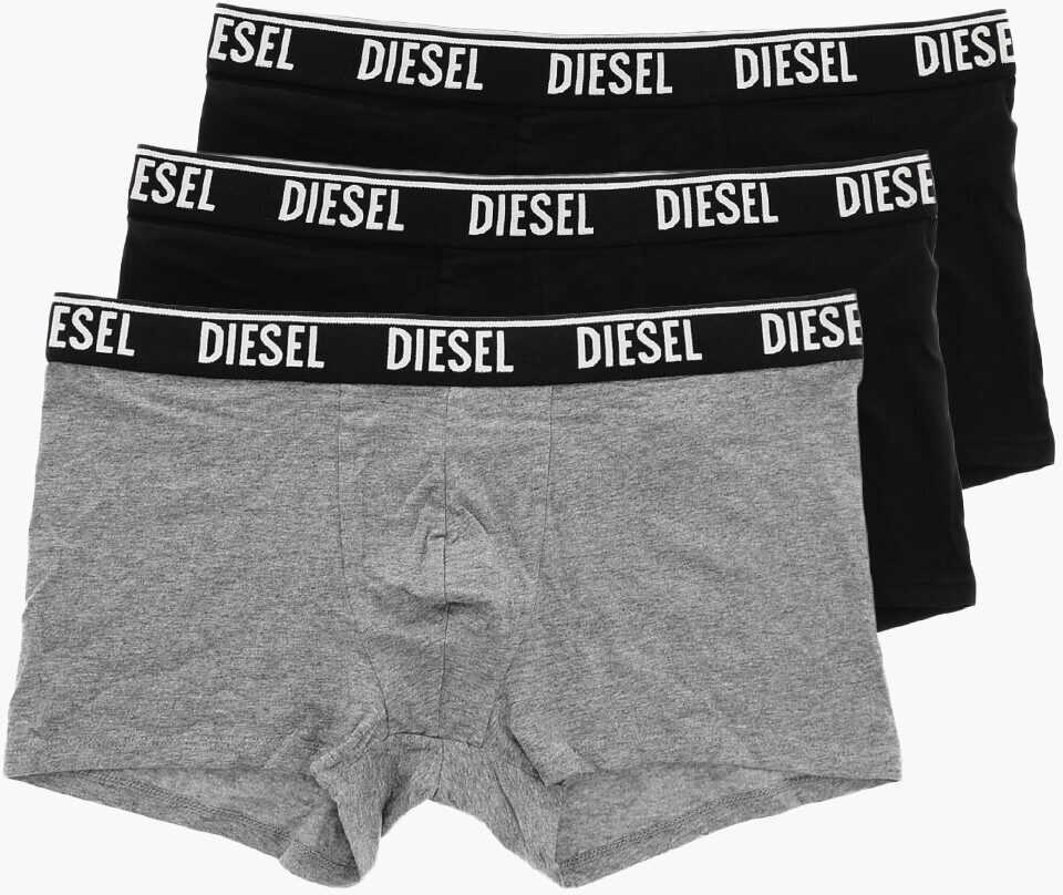 Lenjerie intima Diesel 3 Pack Stretch Cotton Boxers With Logoed Band Black Barbati (BM 19227536) 1