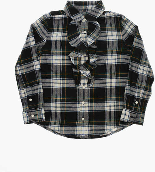 Camasi Ralph Lauren Checked Shirt With Ruffled Multicolor Baieti (BM 19227545) 1