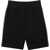 Burberry Kids Brushed Cotton Nolen Shorts With Checked Side Band Black