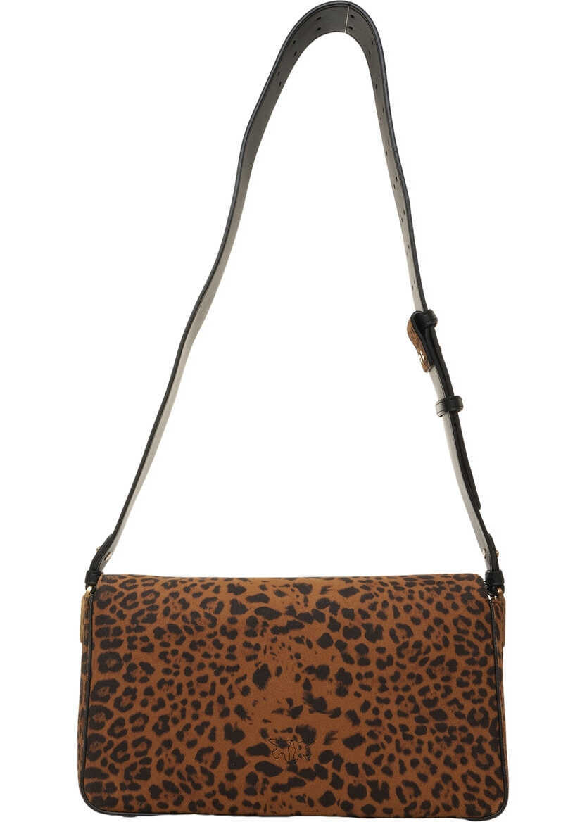 Genti de umar Pinko Shoulder bag Love One Slouchy Brown Femei (BM 19227614) 4