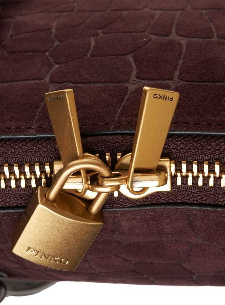 Genti de mana Pinko Suede handbag Escape Red Femei (BM 19227617) 5