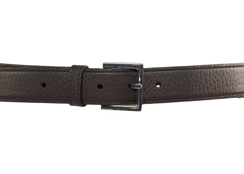 Curele Orciani Grained leather belt Brown Femei (BM 19227677) 3