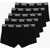 Diesel Set Of 5 Stretch Cotton Boxers With Logo Elastic Black