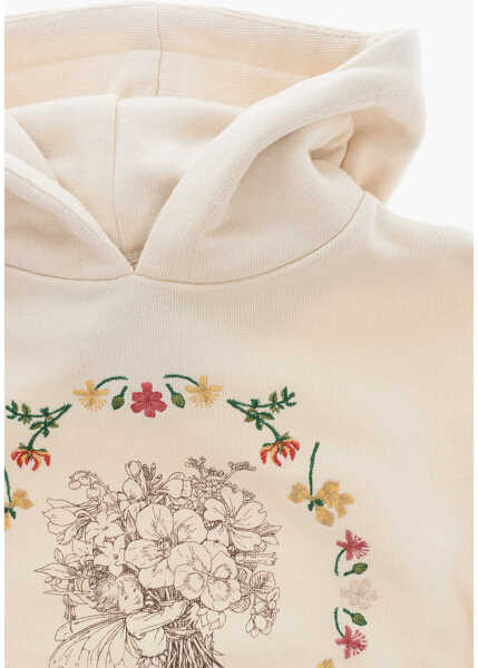 Bluze de trening Gucci Floral-Motif Cotton Hoodie Beige Baieti (BM 19227740) 2