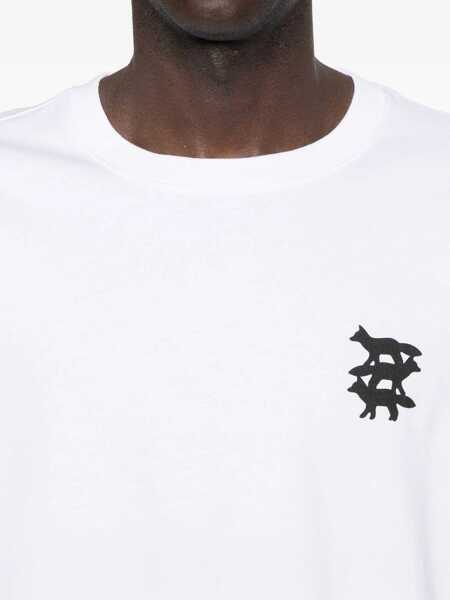 Tricouri MAISON KITSUN Stunt Fox Oversize T-shirt WHITE Barbati (BM 19227938) 4