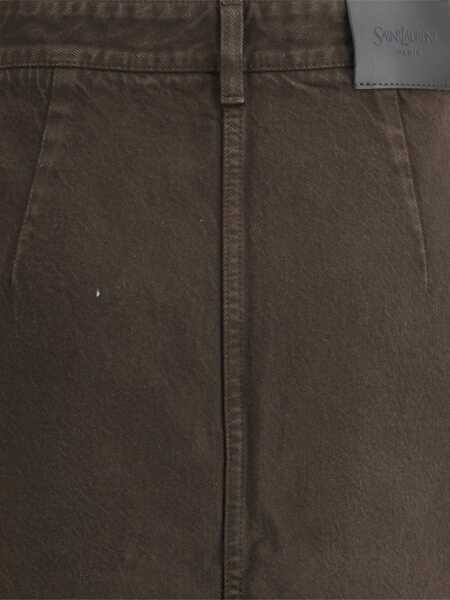 Fuste Saint Laurent Denim Pencil Skirt GOLD Femei (BM 19227956) 3