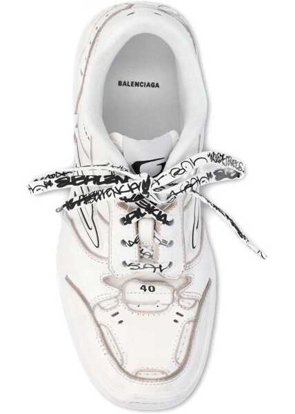 Sneakers Balenciaga Hamptons Worn-out Sneakers WHITE Femei (BM 19227980) 4
