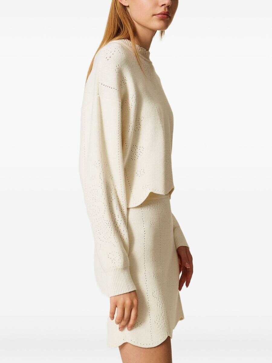 Pulovere TWINSET Twinset Sweaters White Femei (BM 19230375) 2