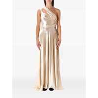 Rochii Alberta Ferretti Velvet One-Shoulder Long Dress Femei