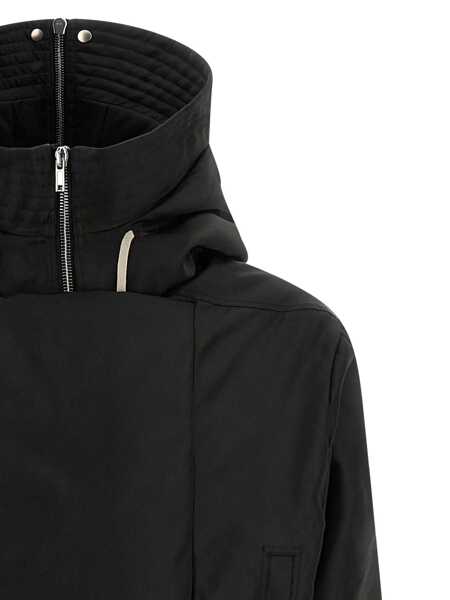 Geci Parka Rick Owens Rick Owens Drkshdw Cropped Alice Parka Black Barbati (BM 19230465) 4