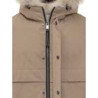 Geci Parka pentru Barbati - Geci Parka YVES SALOMON Yves Salomon Yves Salomon Beige Parka With Fur Hood Beige Barbati (BM 19230600) - B-mall.ro