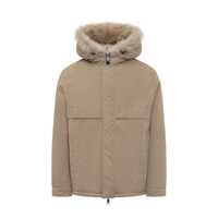 Geci Parka Yves Salomon Yves Salomon Beige Parka With Fur Hood Barbati