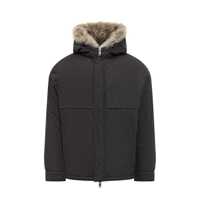 Geci Parka Yves Salomon Yves Salomon Black Parka With Fur Hood Barbati