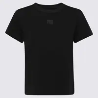 Tricouri Alexander Wang Black Cotton T-Shirt Femei