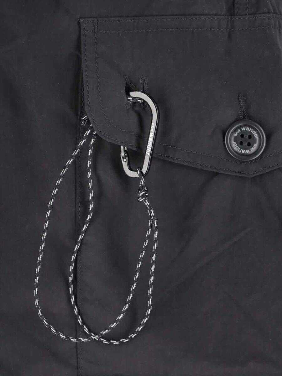 Pantaloni AND WANDER And Wander Trousers Black Barbati (BM 19230813) 4